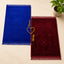 Blue & Marooon Rectangle Couple Janamaz with Heart