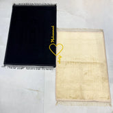 Black & Champagne Gold Rectangle Couple Janamaz with Heart