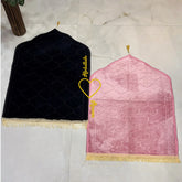 Black & Pink Dome Couple Janamaz with Heart