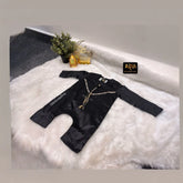 Black Thobe Romper for Baby Boys