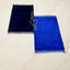 Blue velvet Janamaz set with mosque design and personalized names. A spiritual wedding gift from the Bridal Quran Gift Set.