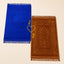 Rectangle Couple Janamaz - Prayer Mat Set in blue and golden with heart design, ideal Islamic wedding gift for couples.