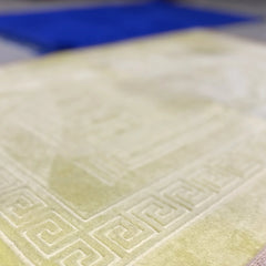 Blue & Offwhite Rectangle Couple Janamaz with Heart