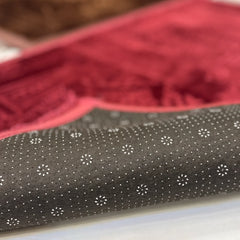 Brown & Maroon Rectangle Couple Janamaz with Heart