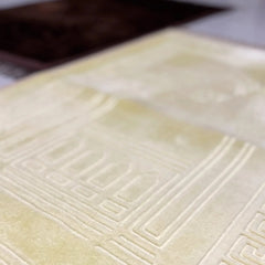 Brown & Offwhite Rectangle Couple Janamaz with Heart