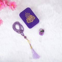 Purple Velvet Tasbeeh Combo