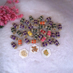 Dry fruit-filled dholkis wrapped in cultural fabric for Nikah blessings