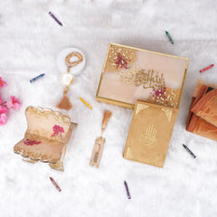 Kid's Golden Floral Pearl Ibadah Gift Set