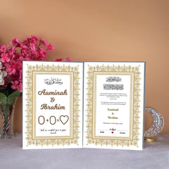Goldern Modern Nikah Nama Hamper