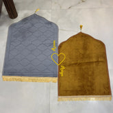 Grey & Golden Dome Couple Janamaz with Heart