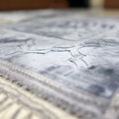 Grey & Grey Rectangle Couple Janamaz with Heart