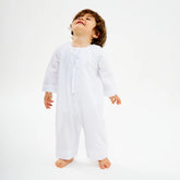 White Thobe Romper for Baby Boys