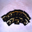Multiple Tasleem Gift Set velvet pouches arranged in a fan shape, customized for Hajj Umrah return favours, ideal for religious gifting.