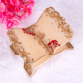 Golden Floral Pearl Designer Rehal & Bookmark