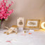 Offwhite Bridal Rehal Hamper featuring a velvet Quran, glitter Rehal, acrylic Tasbeeh, and Islamic decor. Ideal for wedding gifts and bridal ceremonies.