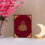Kaaba Quran in red premium velvet gift box with gold embellishments, handmade and elegant for religious ceremonies and gifting.