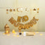 Royal Eid Glow Decor Set featuring gold 'Eid Mubarak' banner, lantern, moon and star garlands, lights, and Eidi envelopes for festive home decor.