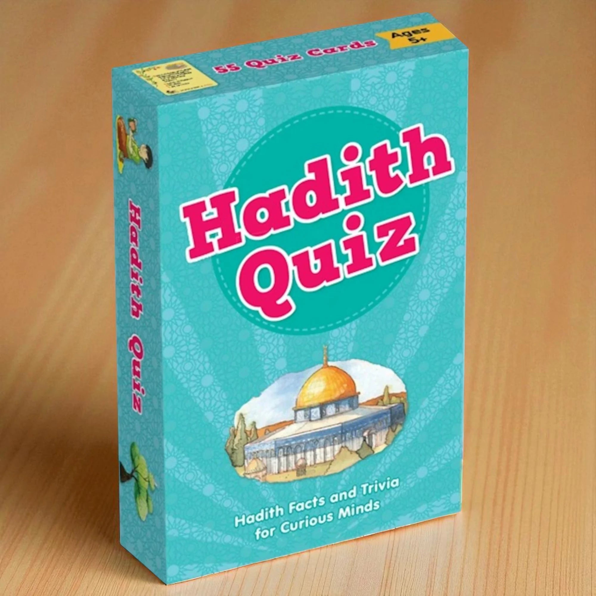 Box of 'Hadith Quiz' on a wooden surface