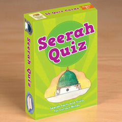 Seerah Quiz card game box on a wooden surface
