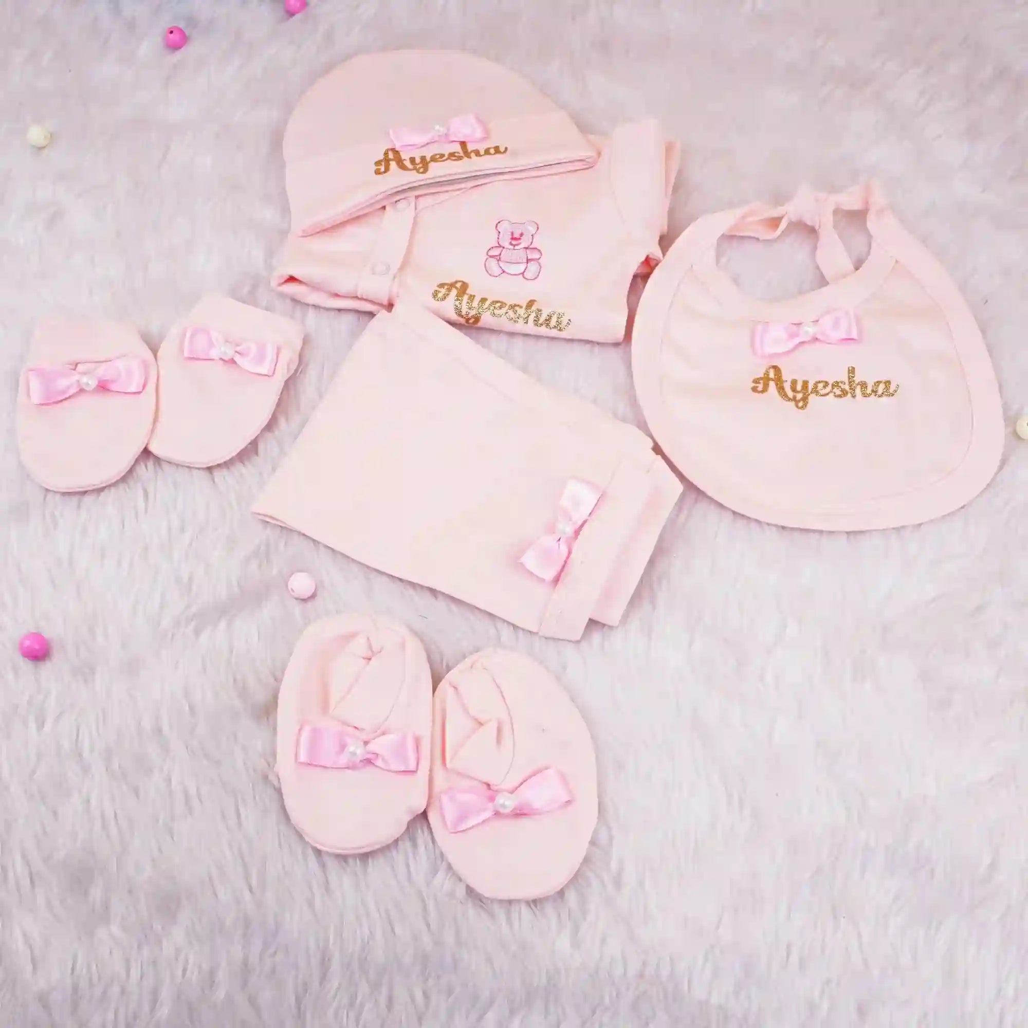 Pink baby set