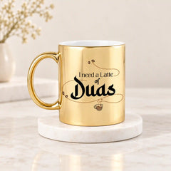 Latte Of Duas Personalized Metallic Gold Mug (350 ml)