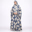 Woman in floral printed cotton prayer dress with full coverage