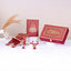 Red floral pearl Quran gift set with decorative box and accessories