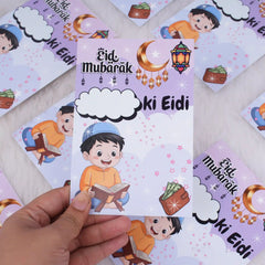 EID Mubarak Premium Kids Eidi Cards (Pack of 10)