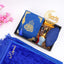 Taqwa Ramadan Men's Hamper in royal blue, displaying a velvet Kaaba Quran, patterned kufi, bakhoor burner, attar, digital tasbeeh, Ramadan Mubarak stand, and a matching blue velvet janamaz.