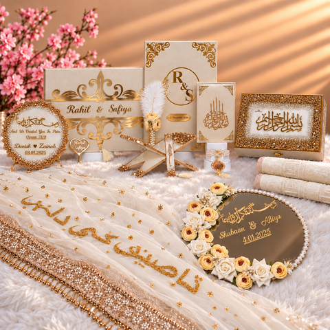 Offwhite Sequence Amaanat-e-Nikaah (امانت نکاح) Bridal Quran Set
