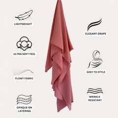 Coral Delight Premium Chiffon Hijab