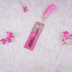 Buy Pink Kids Glitter Collection Ibadah Gift Set for Kids Online featuring a glittery pink Islamic bookmark with Arabic calligraphy and tassel, ideal for Ramadan & EID gifts.