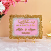 Pink Sequence Rectangle Couple Frame