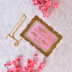 Pink Sequence Rectangle Couple Frame