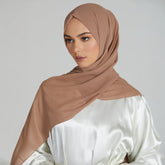 Premium beige chiffon hijab