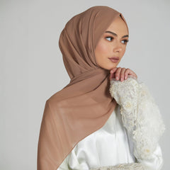 Premium beige chiffon hijab