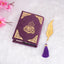 Purple Mini Quran with Feather Bookmark