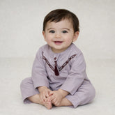 Purple Thobe Romper for Baby Boys