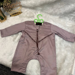 Purple Thobe Romper for Baby Boys