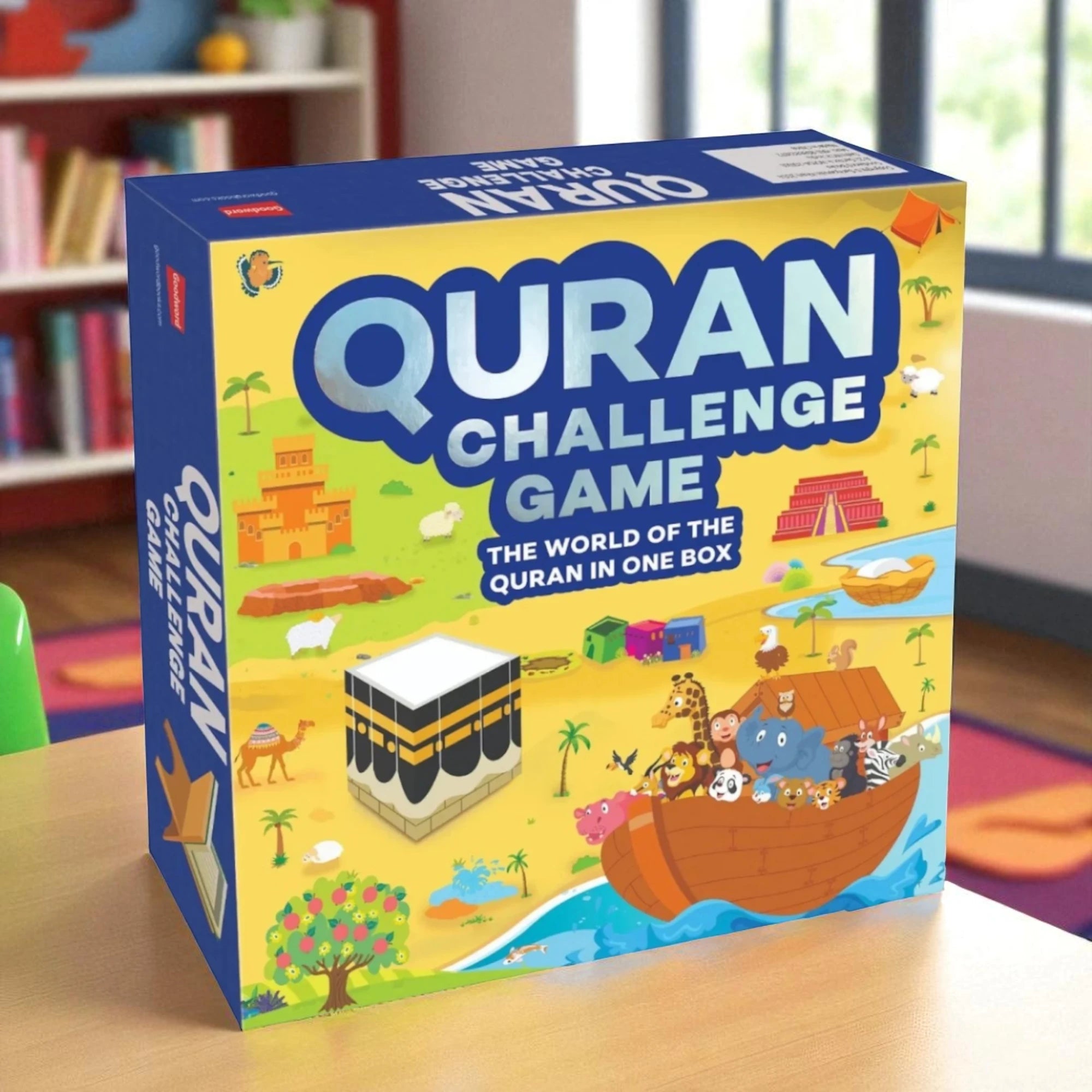 Quran Challenge Game box on a table with a colorful design