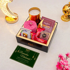 Rahmat Hamper - Spiritual Gift Set featuring prayer essentials, premium dates, sweets, and Islamic book, ideal for Ramadan gifting and celebrations.
