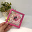Pink Ramadan Mubarak Tasbeeh Combo with digital counter and pearl beads in gift box. Ideal spiritual gift for Ramadan devotion.
