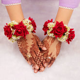 Handcrafted Red Floral Gajra