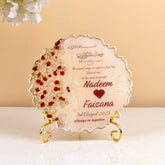 8" inches Rose Petal Floral Couple Frame