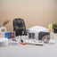 Raah-e-Makkah Safar Essentials - Luxury Hajj Umrah Hampers for men featuring ihram, prayer mat, grooming kit, and travel accessories in a gift set.