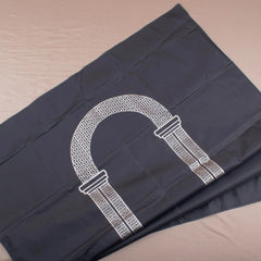 Folded Travel Janamaz Pack of 2 - Lightweight & Foldable with white arch motif, perfect for portable prayer during Hajj and Umrah.