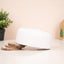 Men's white prayer cap for religious occasions