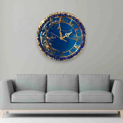Eternal Blue Elegance Wall Clock