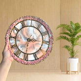 Pink Geode Wall Clock