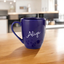 Personalized Ceramic Mug - Gift | 350 ml in blue with the name 'Aliya' printed in white script. Ideal for coffee lovers and custom home decor.